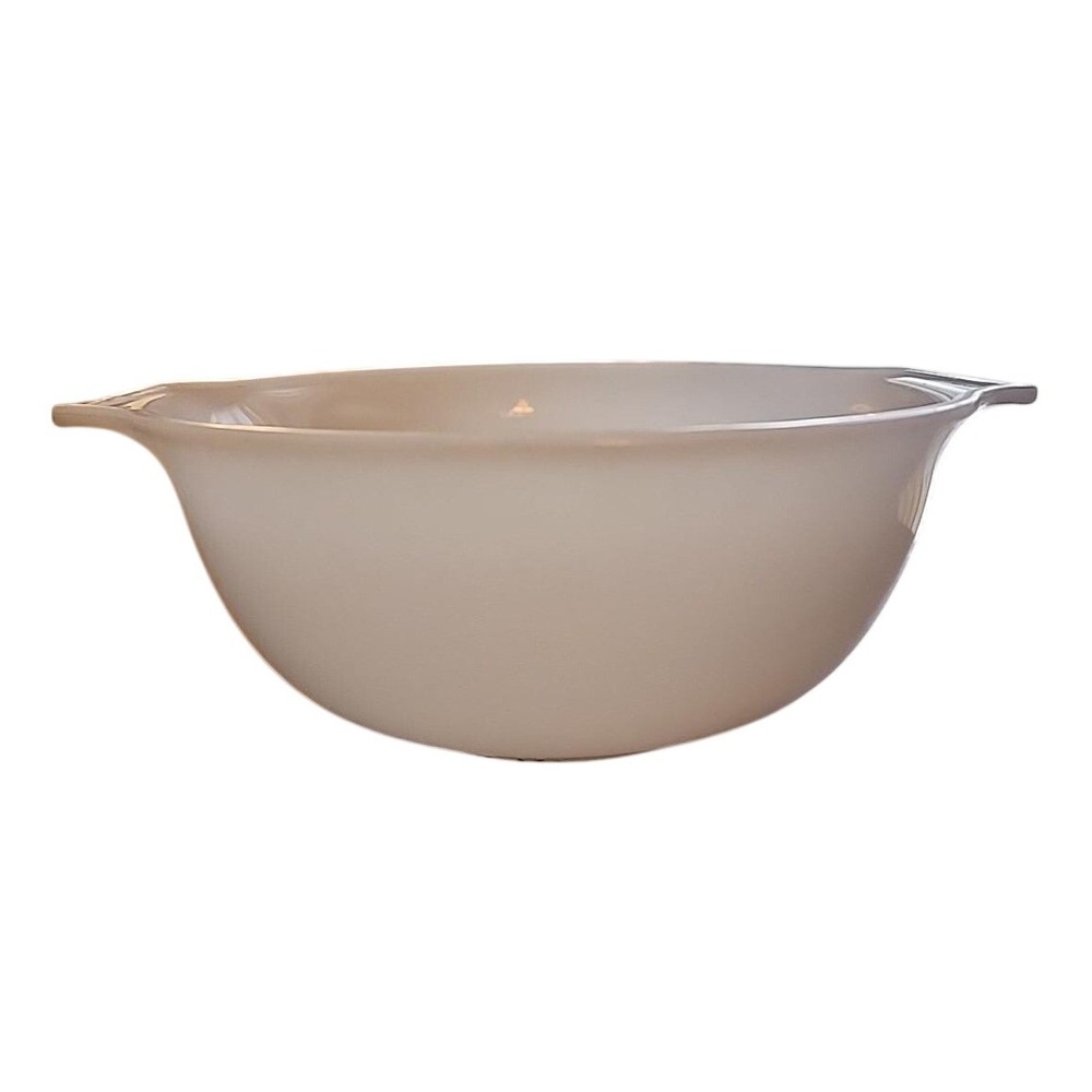 Vintage Glasbake White Mixing Or Serving Bowl